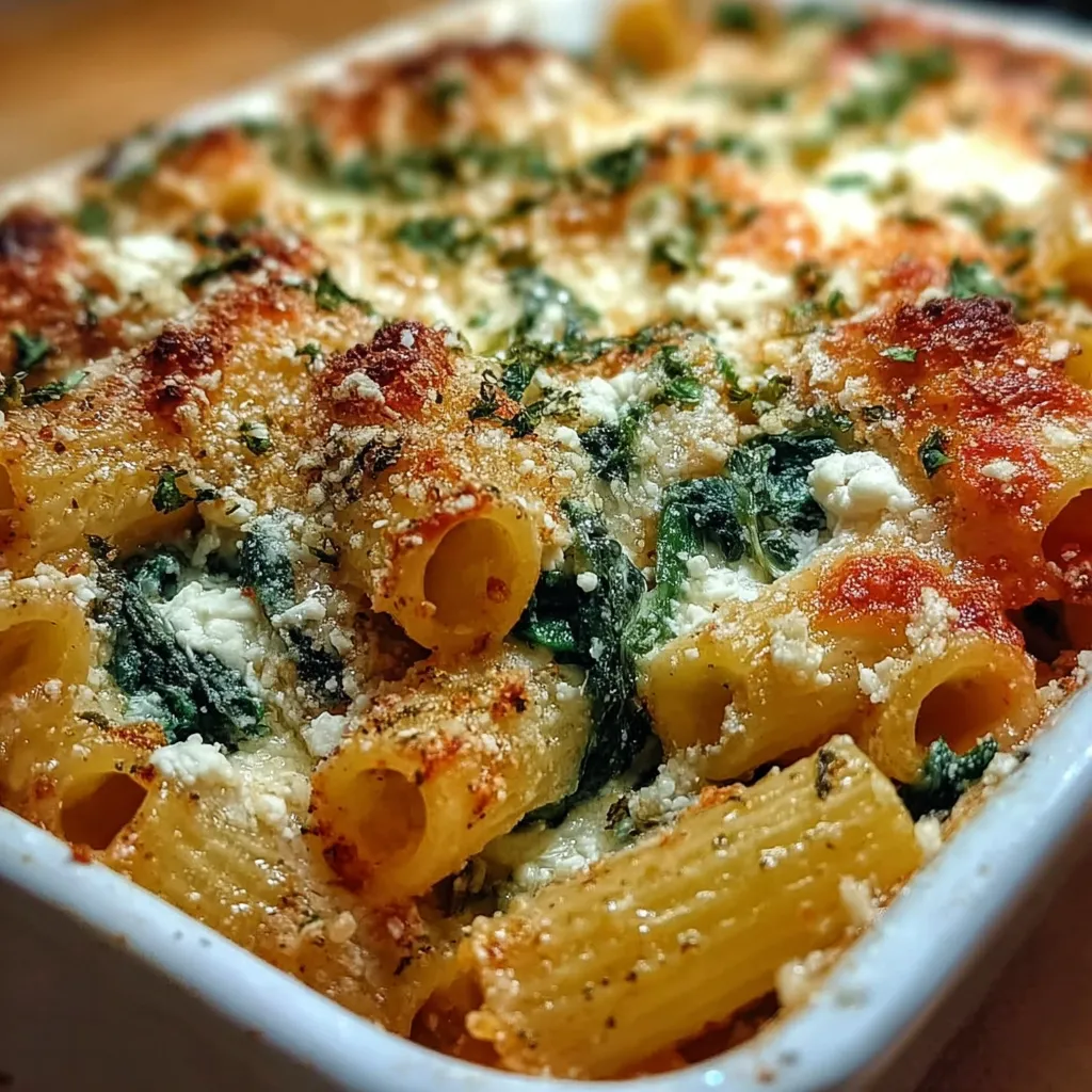 Baked Rigatoni with Spinach and Ricotta - main view